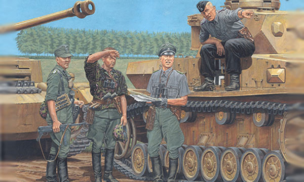militaire Dragon Officiers allemands Koursk 1943