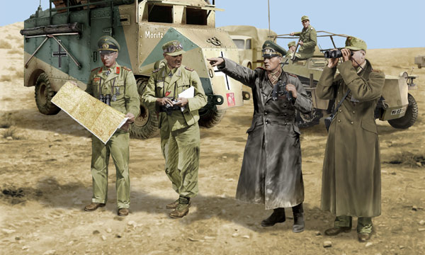 militaire Dragon Rommel et Etat-Major Afrique 42