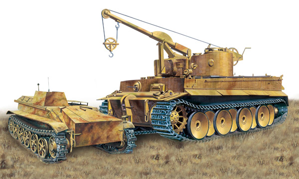 militaire Dragon Bergepanzer Tiger I et Borgward