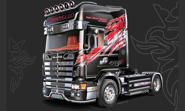 camion Italeri Scania 164L Top Class