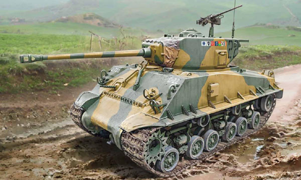militaire Italeri M4A3E8 Sherman Guerre de Cor&eacute;e