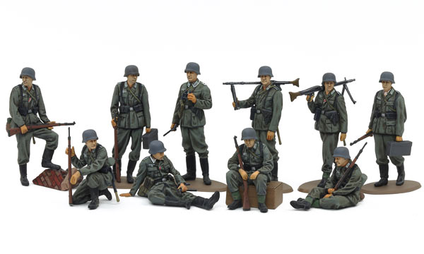 militaire Tamiya Infant. Wehrmacht Milieu 2&egrave;me GM